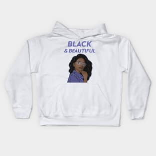 Black and Beautiful - Black Queen Kids Hoodie